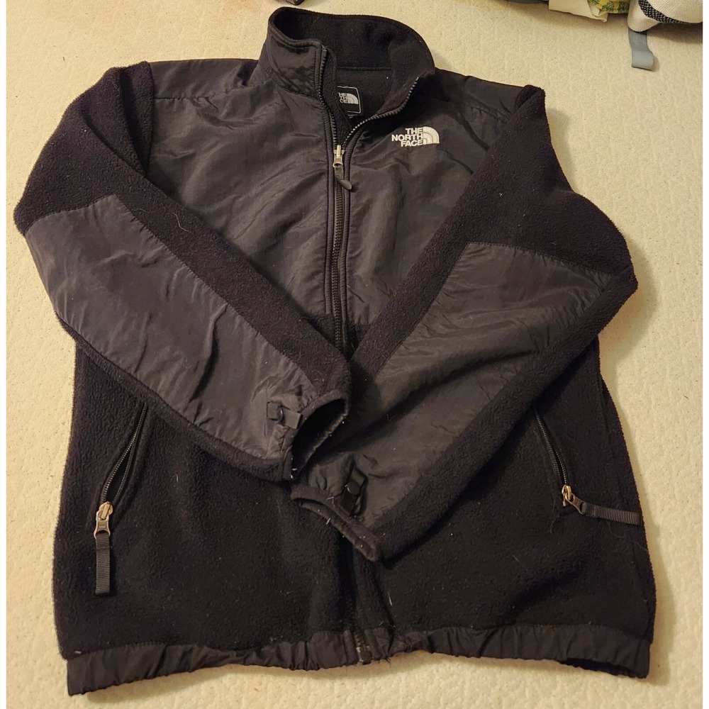 The North Face Jacket Boys XL Black Denali Full Zip Fleece Liner Sweater
